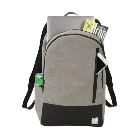 LEEDS | Portland State Embroidered Backpack, Grey 15"‎ Laptop Bag & PSU Lanyard - Picture 1 of 10
